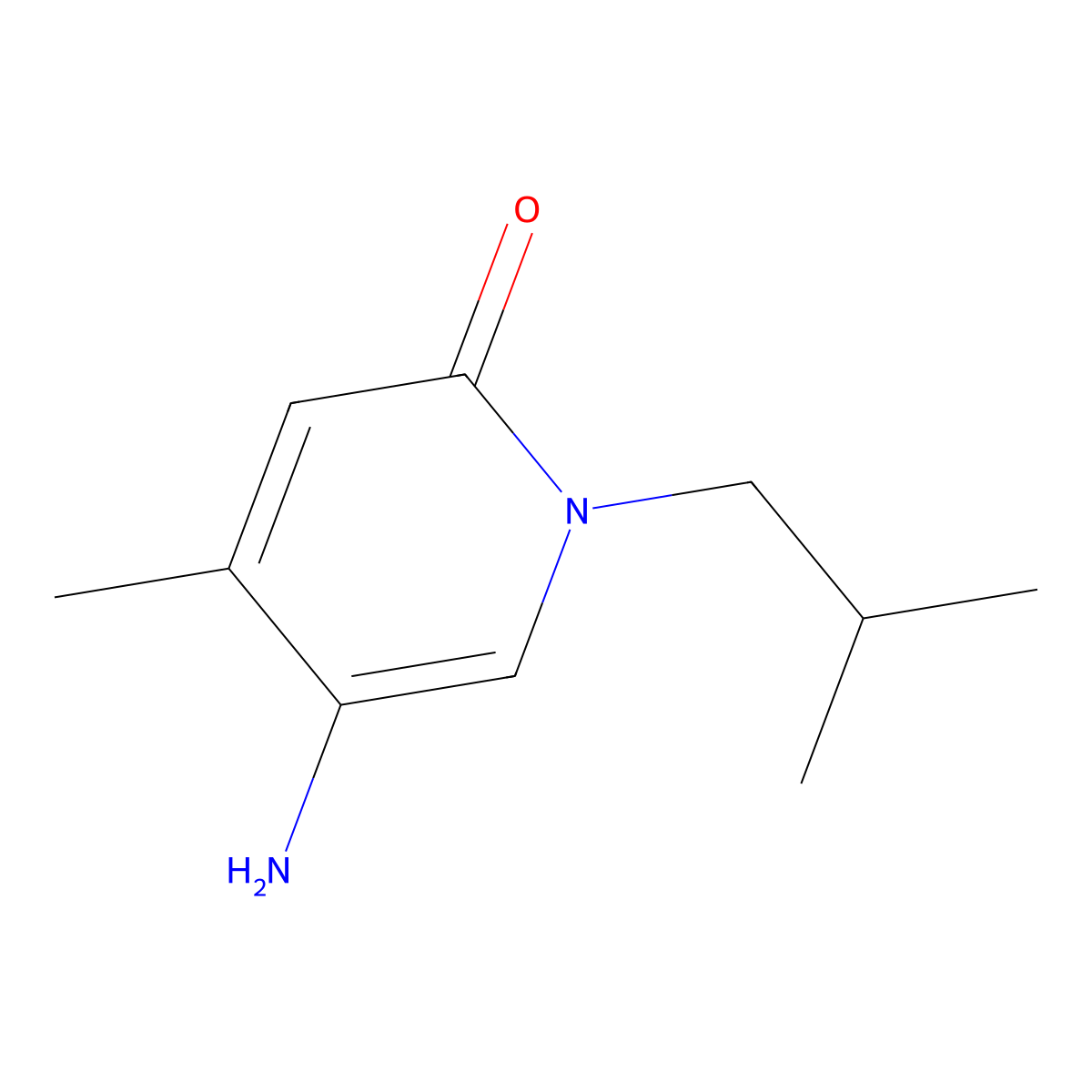 5-Amino-4-methyl-1-(2-methylpropyl)-1,2-dihydropyridin-2-one molecular structure, CAS 1515306-02-1