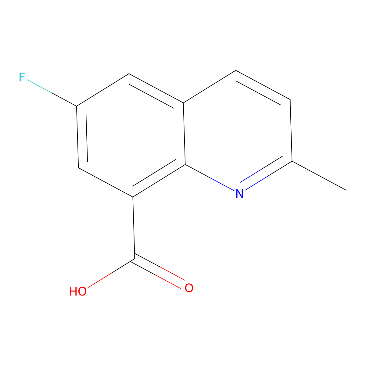 6-Fluoro-2-methylquinoline-8-carboxylic acid molecular structure, CAS 1515306-50-9
