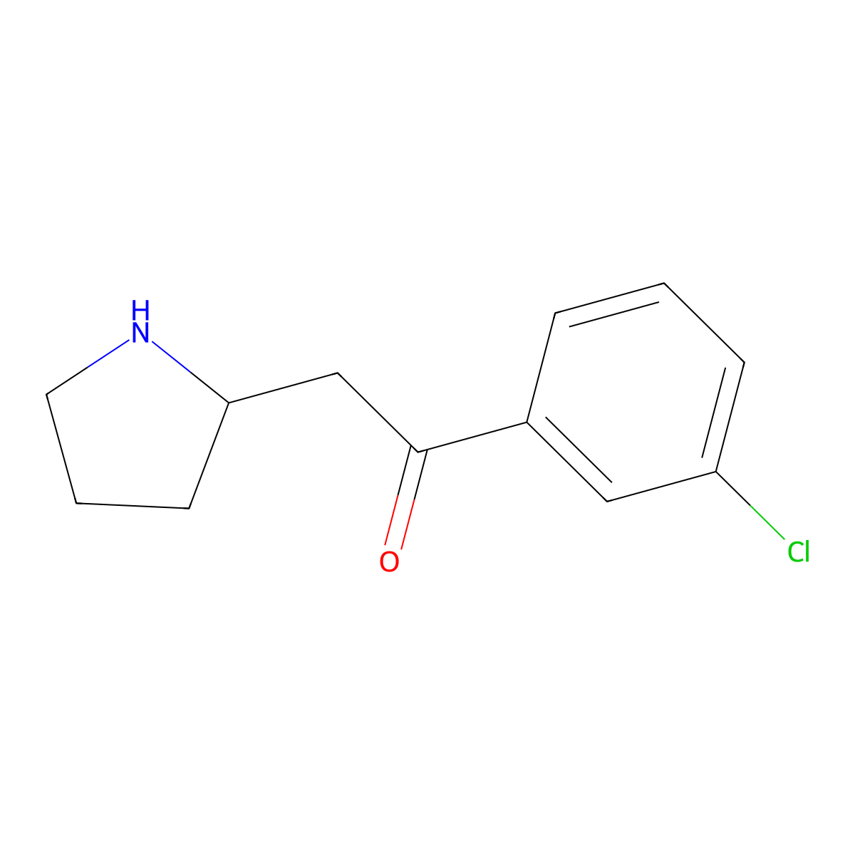 1-(3-Chlorophenyl)-2-(pyrrolidin-2-YL)ethan-1-one molecular structure, CAS 1515307-84-2