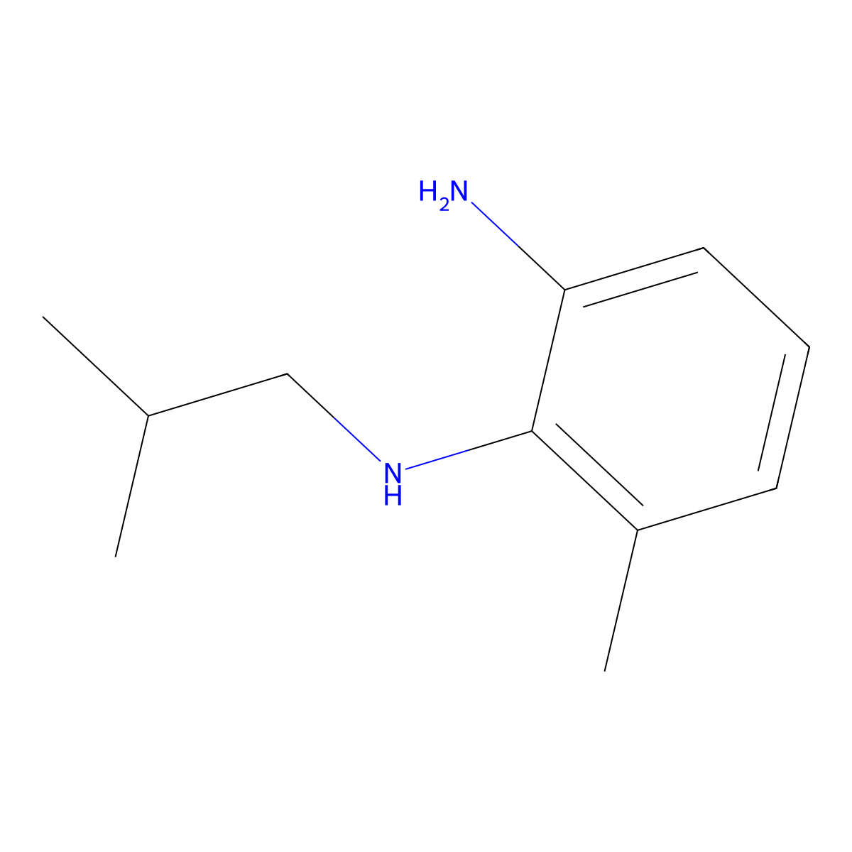 6-methyl-N1-(2-methylpropyl)benzene-1,2-diamine molecular structure, CAS 1515329-59-5