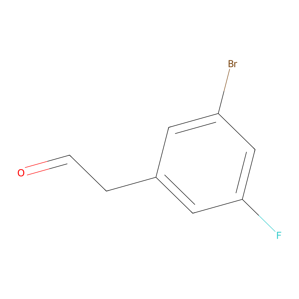 2-(3-Bromo-5-fluorophenyl)acetaldehyde molecular structure, CAS 1515329-93-7