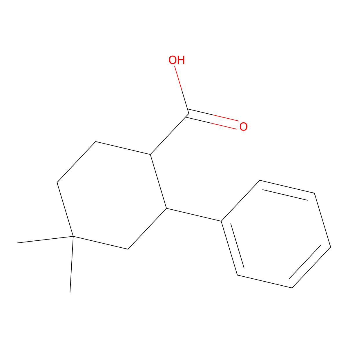 4,4-Dimethyl-2-phenylcyclohexane-1-carboxylic acid molecular structure, CAS 1515332-88-3