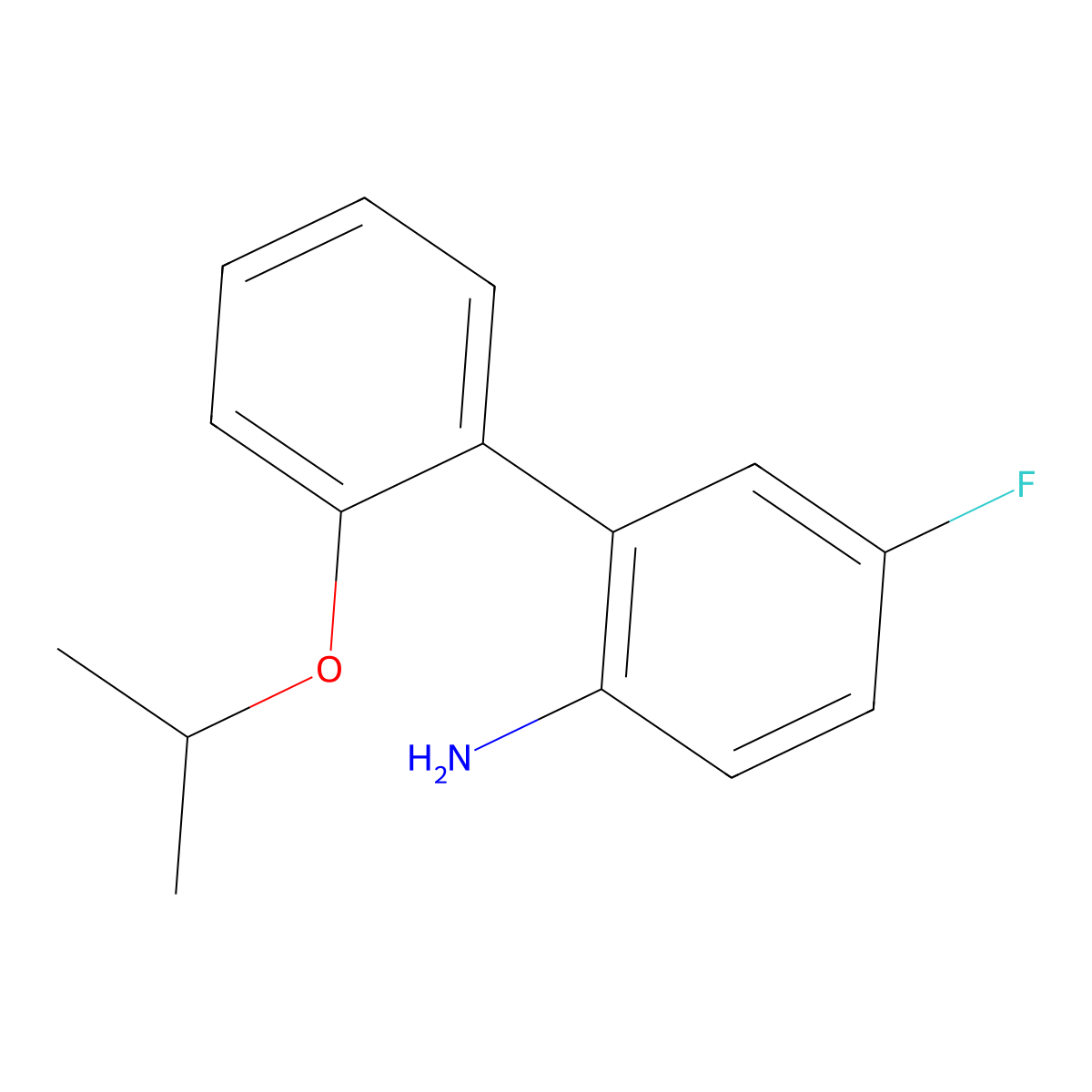 5-Fluoro-2'-isopropoxy-[1,1'-biphenyl]-2-amine molecular structure, CAS 1515343-74-4