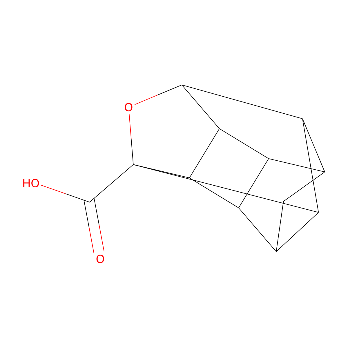 5-Oxahexacyclo[5.4.1.0^{2,6}.0^{3,10}.0^{4,8}.0^{9,12}]dodecane-4-carboxylicacid molecular structure, CAS 151535-91-0