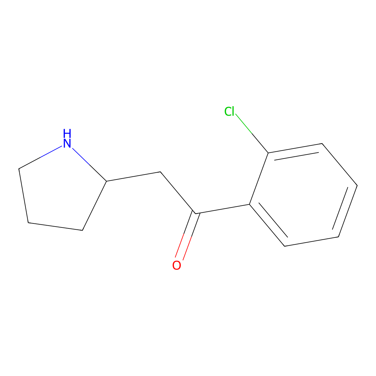 1-(2-Chlorophenyl)-2-(pyrrolidin-2-YL)ethan-1-one molecular structure, CAS 1515351-75-3