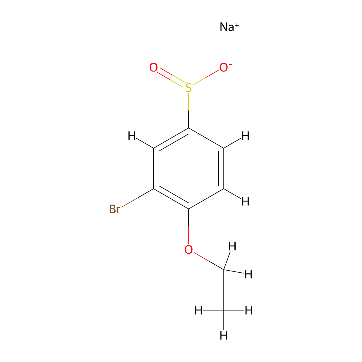 Sodium 3-bromo-4-ethoxybenzene-1-sulfinate molecular structure, CAS 1515360-84-5