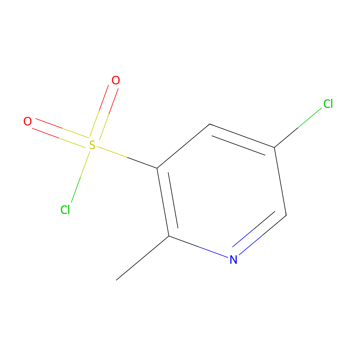 5-Chloro-2-methylpyridine-3-sulfonyl chloride molecular structure, CAS 1515362-51-2