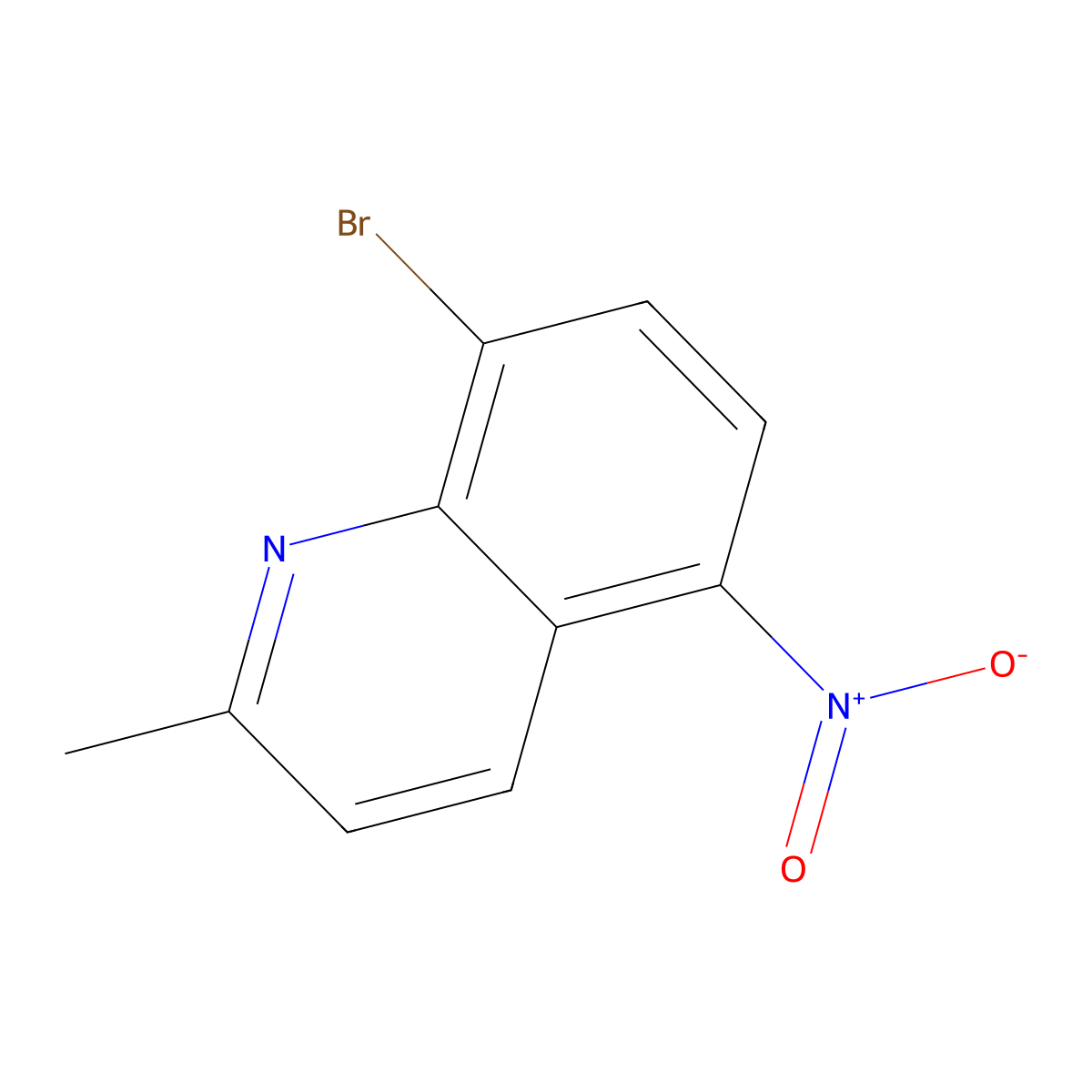 8-Bromo-2-methyl-5-nitroquinoline molecular structure, CAS 151537-92-7