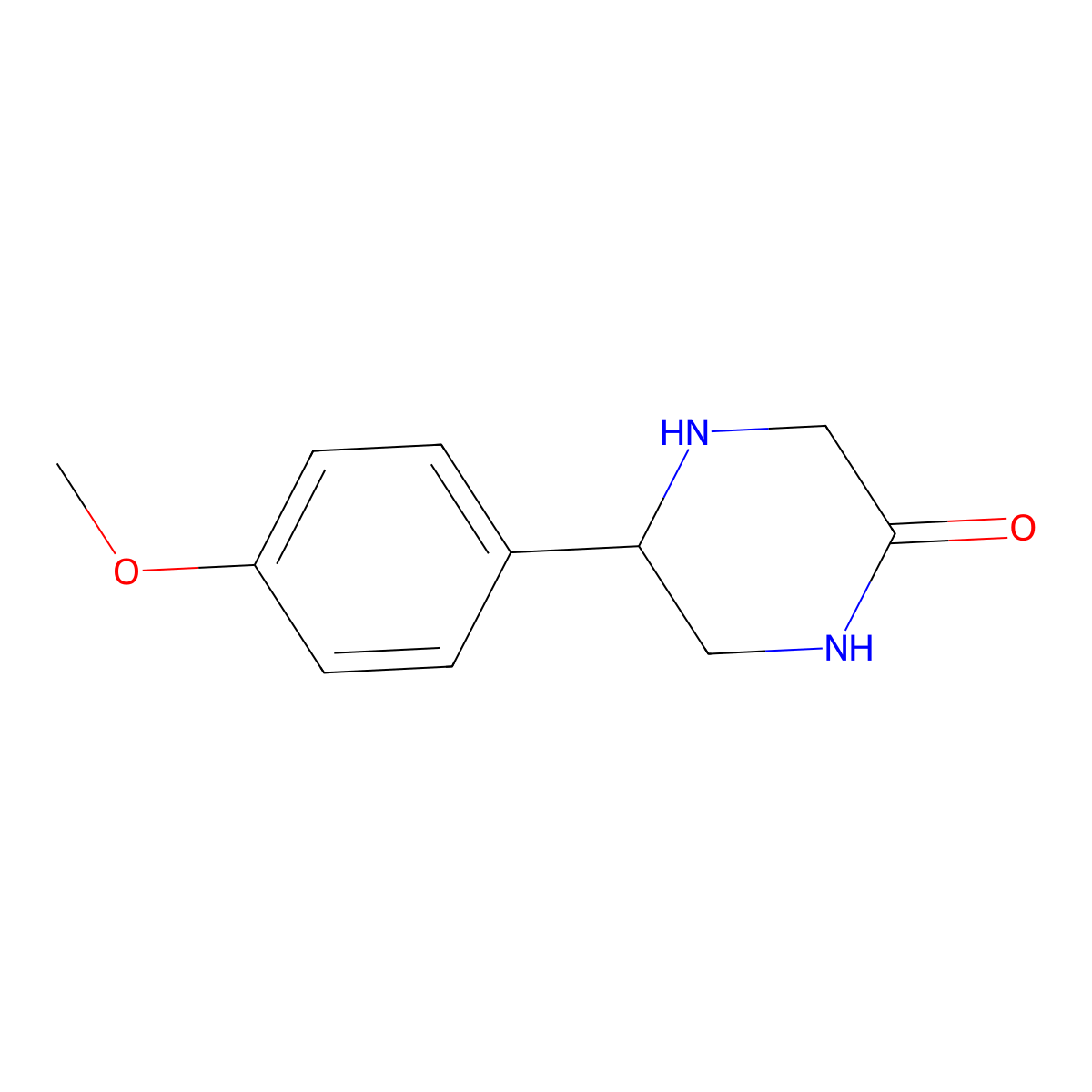 5-(4-Methoxyphenyl)piperazin-2-one molecular structure, CAS 1515370-59-8