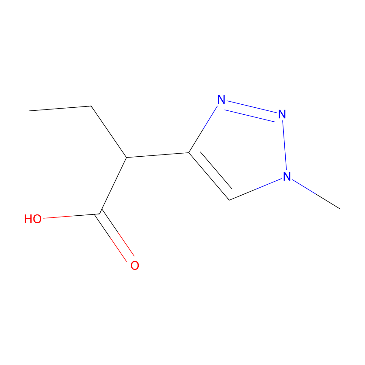 2-(1-Methyl-1H-1,2,3-triazol-4-yl)butanoic acid molecular structure, CAS 1515375-90-2