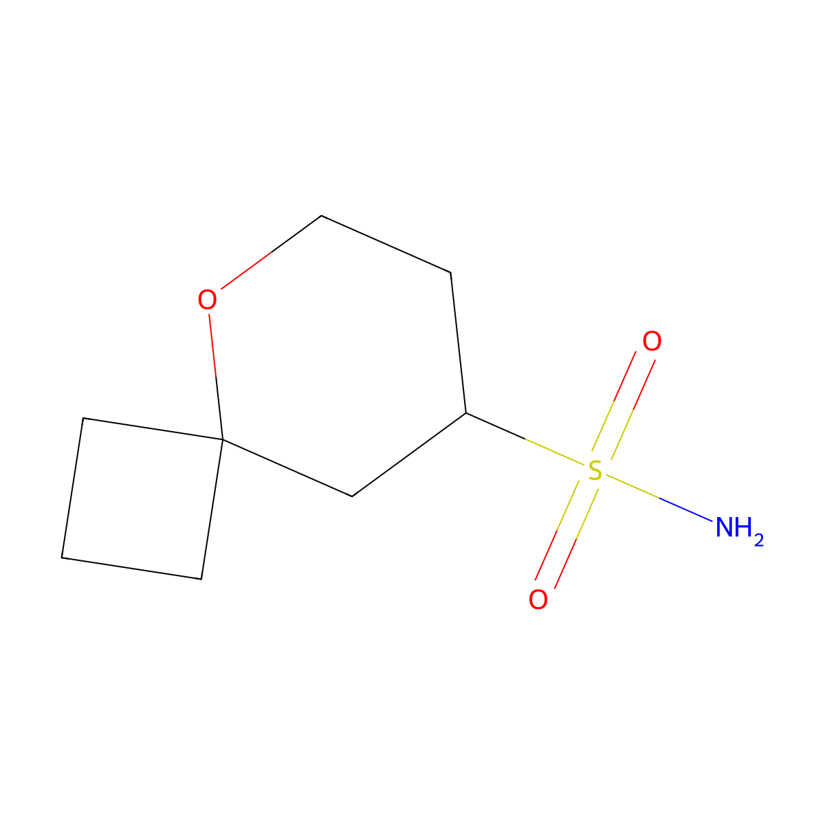 5-Oxaspiro[3.5]nonane-8-sulfonamide molecular structure, CAS 1515376-92-7