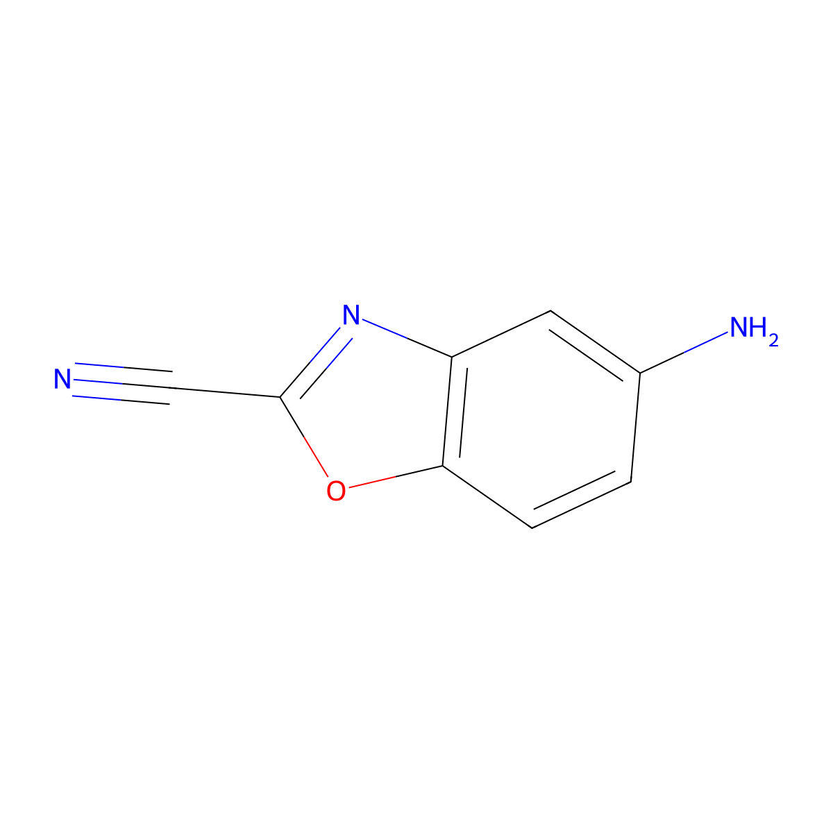 5-Amino-1,3-benzoxazole-2-carbonitrile molecular structure, CAS 1515382-29-2