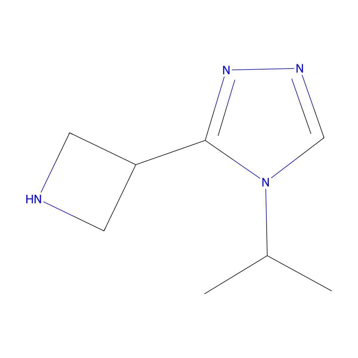 3-(azetidin-3-yl)-4-(propan-2-yl)-4H-1,2,4-triazole molecular structure, CAS 1515383-71-7