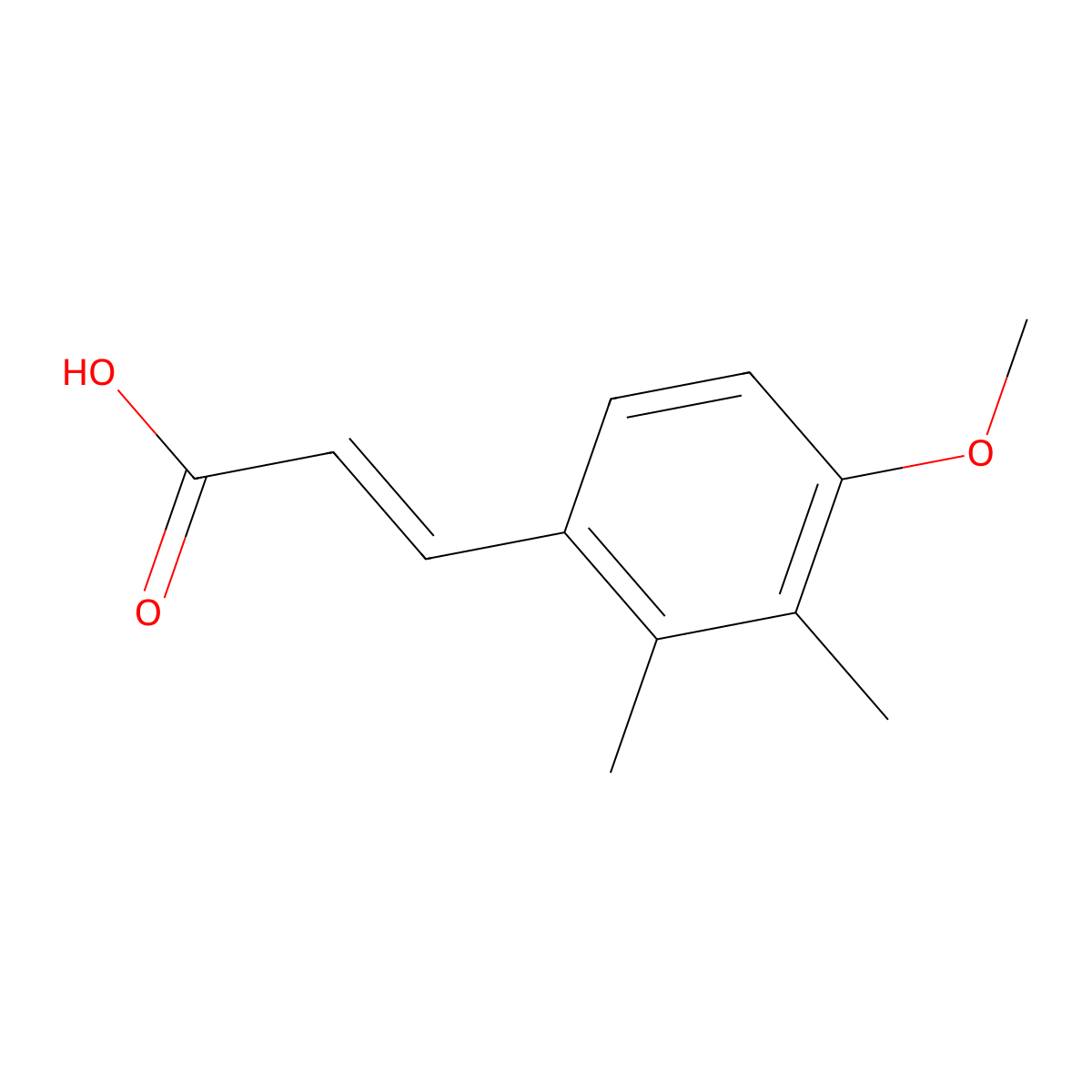 (E)-3-(4-Methoxy-2,3-dimethylphenyl)prop-2-enoic acid molecular structure, CAS 151539-18-3