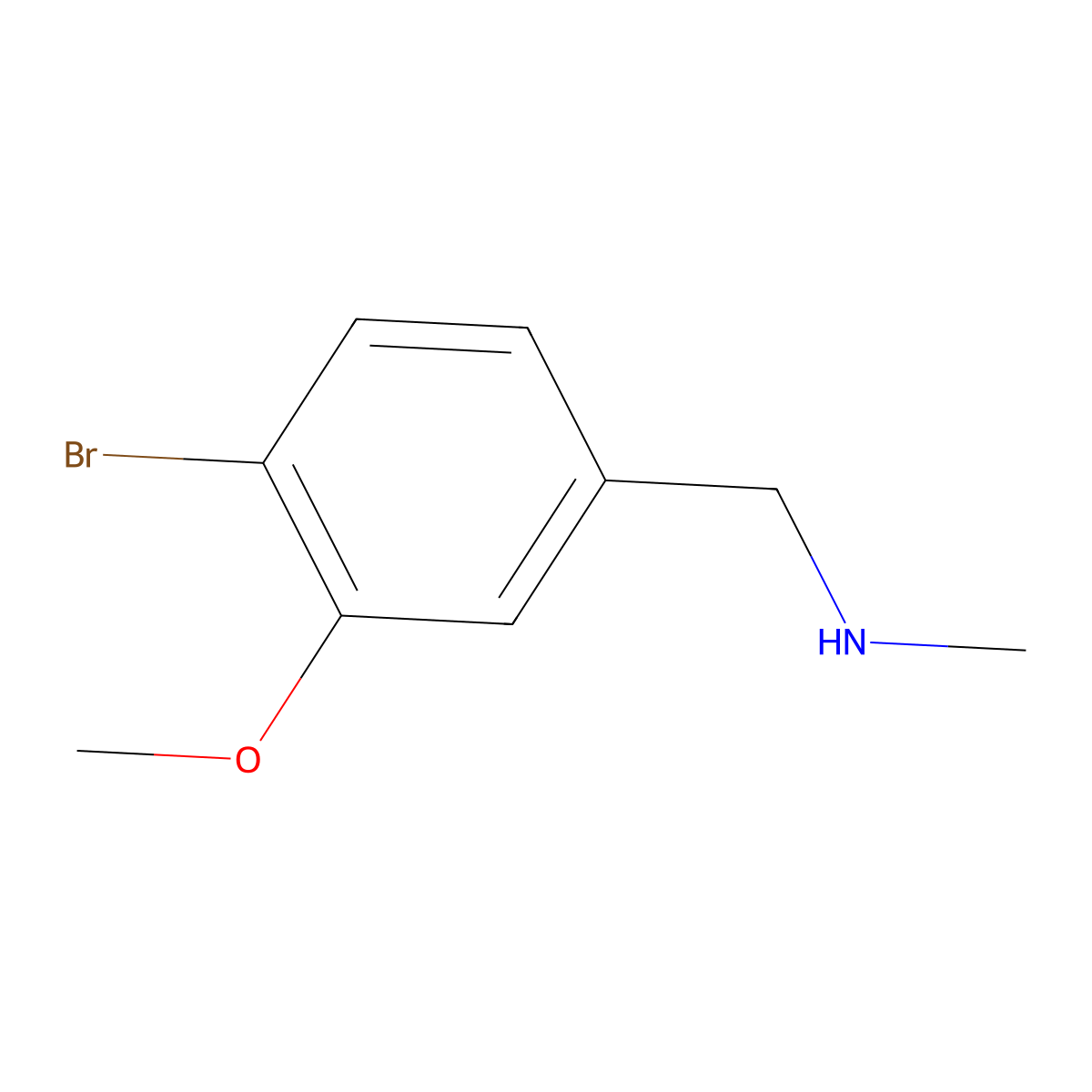 [(4-Bromo-3-methoxyphenyl)methyl](methyl)amine molecular structure, CAS 1515392-95-6