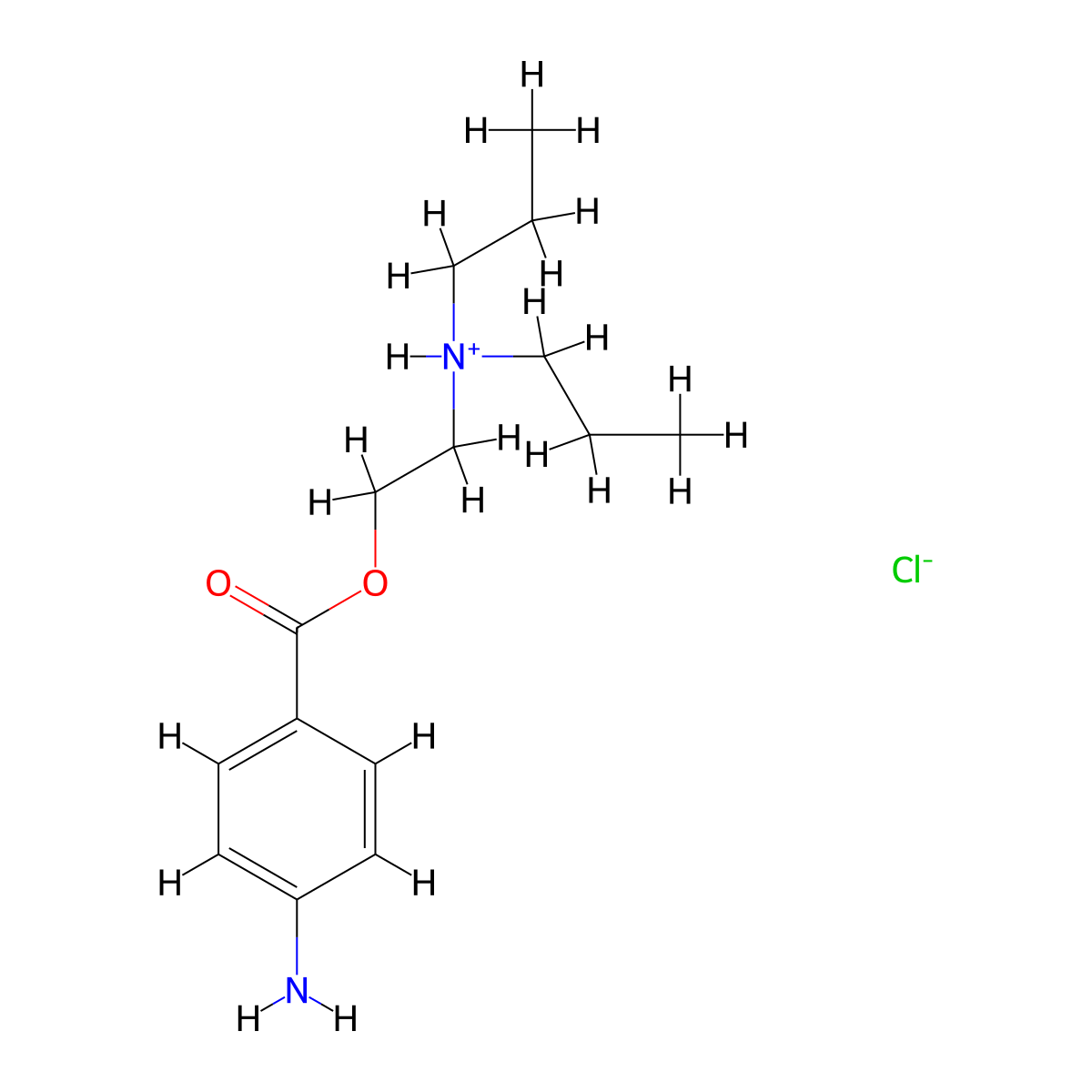Benzoic acid, p-amino-, 2-(dipropylamino)ethyl ester, hydrochloride molecular structure, CAS 15154-36-6