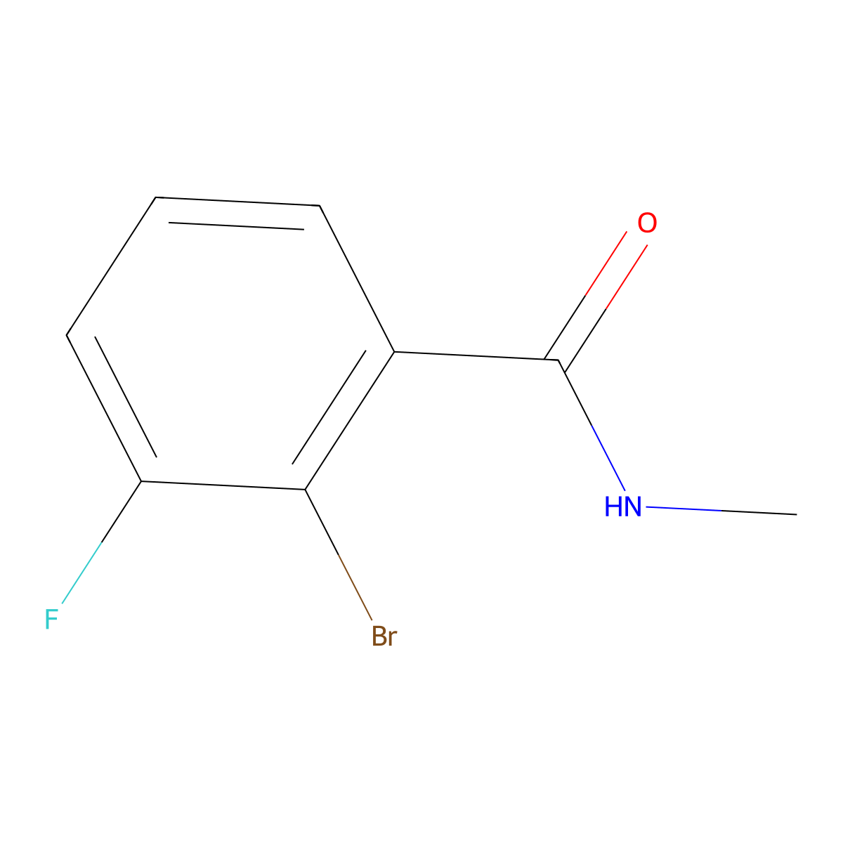 2-Bromo-3-fluoro-N-methylbenzamide molecular structure, CAS 1515410-78-2