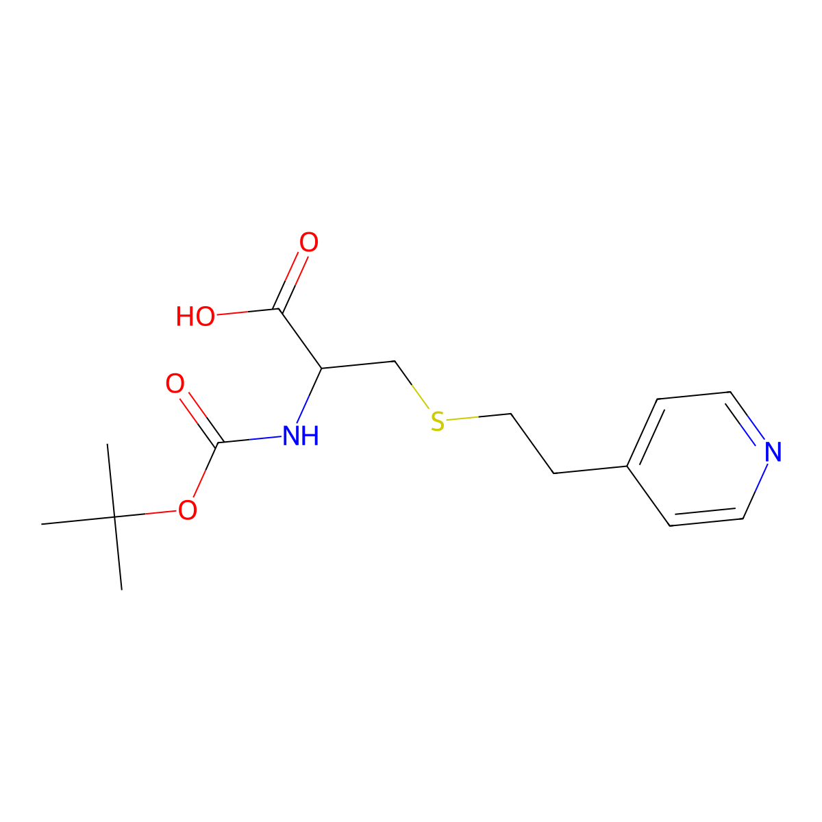 Boc-S-[2-(4-pyridyl)ethyl]-L-cysteine molecular structure, CAS 151545-15-2