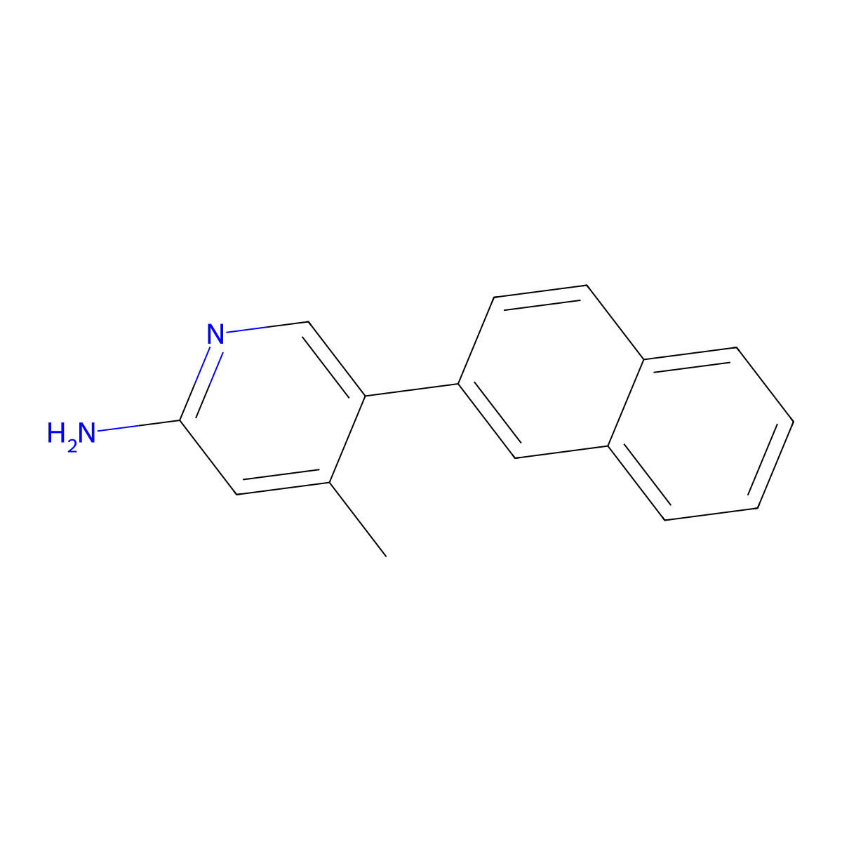 4-Methyl-5-(2-naphthalenyl)-2-pyridinamine molecular structure, CAS 1515452-16-0