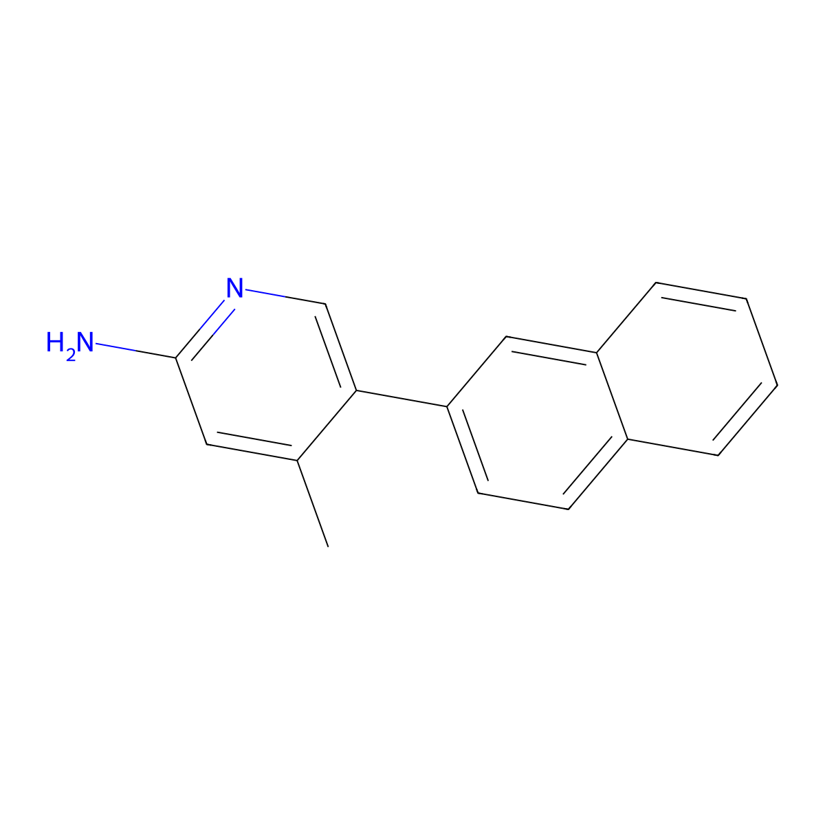 4-Methyl-5-(2-naphthalenyl)-2-pyridinamine molecular structure, CAS 1515452-16-0