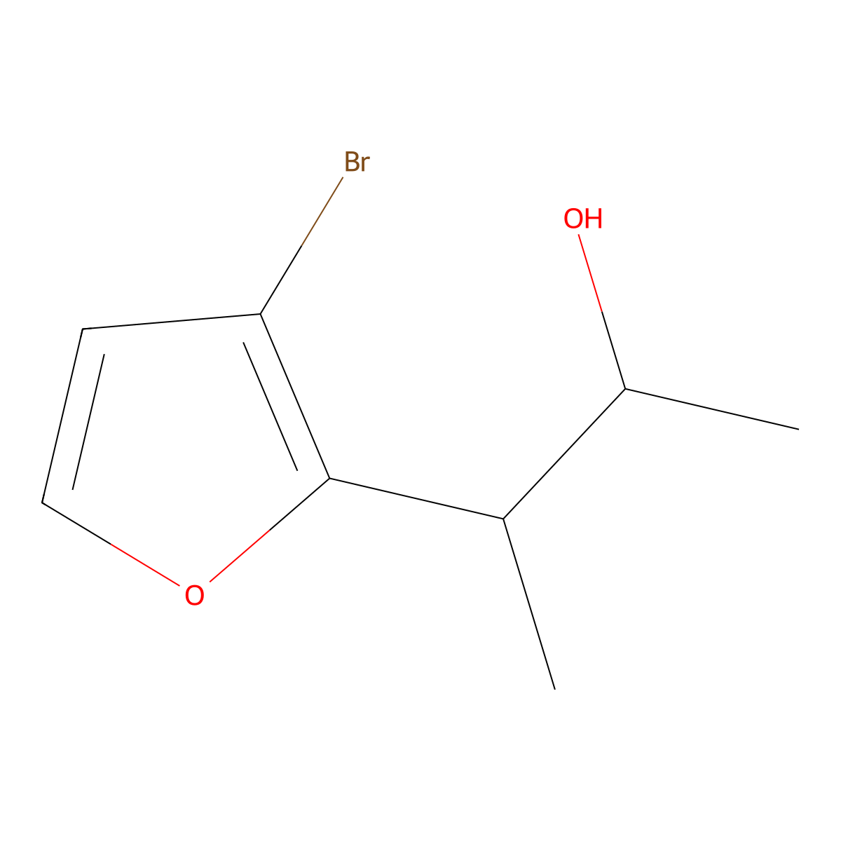 3-(3-Bromofuran-2-yl)butan-2-ol molecular structure, CAS 1515457-01-8