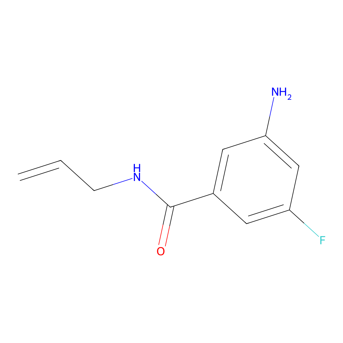 3-Amino-5-fluoro-N-(prop-2-en-1-yl)benzamide molecular structure, CAS 1515465-66-3