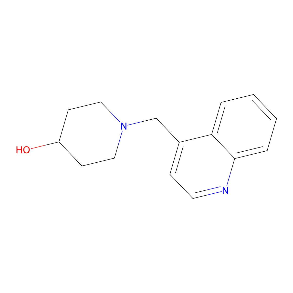 1-[(Quinolin-4-yl)methyl]piperidin-4-ol molecular structure, CAS 1515468-91-3