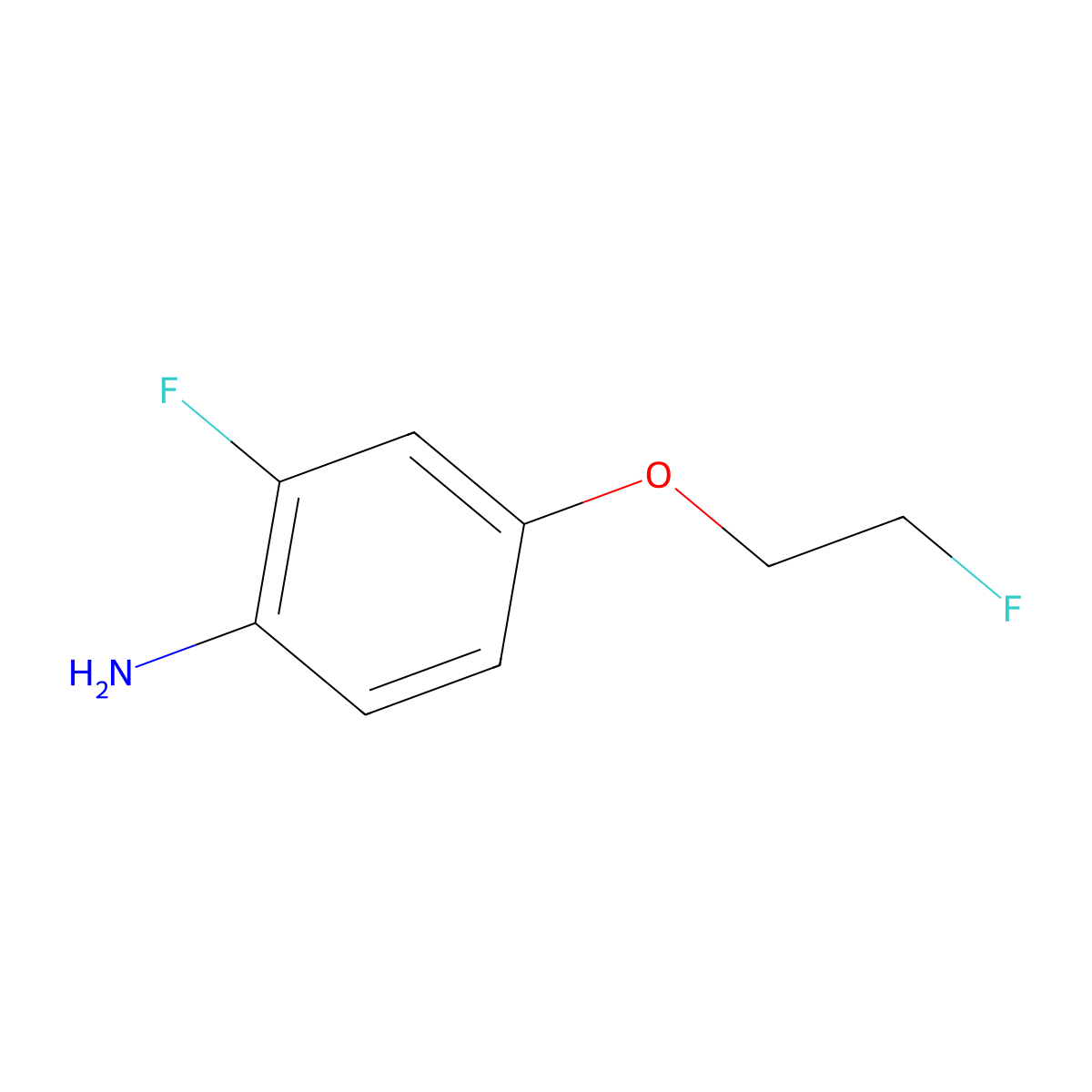 2-Fluoro-4-(2-fluoroethoxy)aniline molecular structure, CAS 1515470-87-7