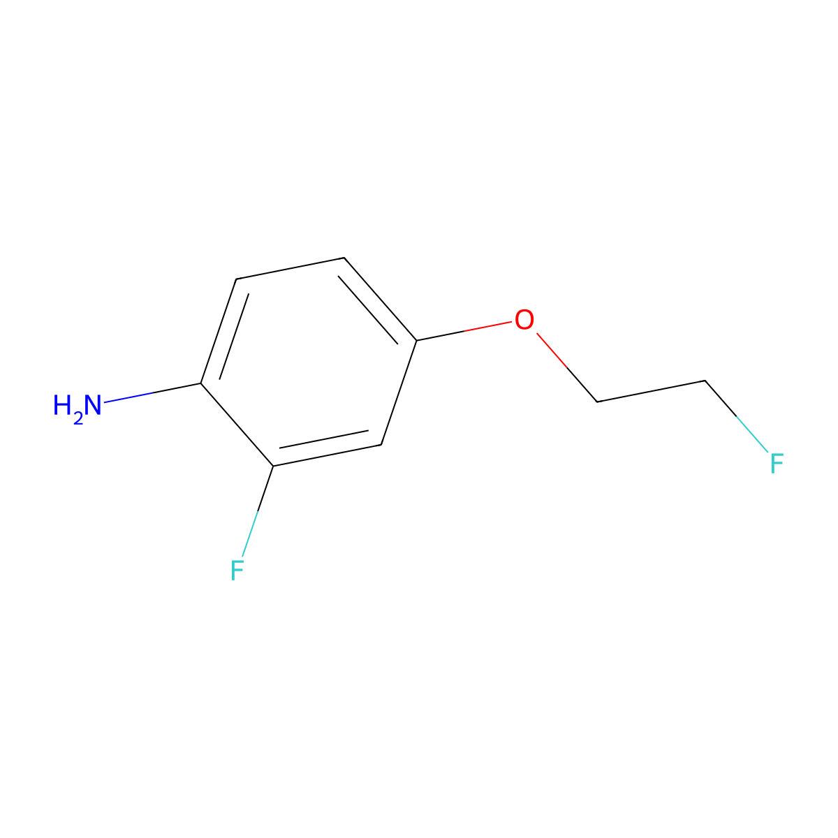 2-Fluoro-4-(2-fluoroethoxy)aniline molecular structure, CAS 1515470-87-7