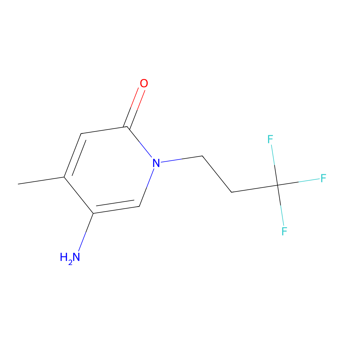 5-Amino-4-methyl-1-(3,3,3-trifluoropropyl)pyridin-2(1h)-one molecular structure, CAS 1515475-00-9