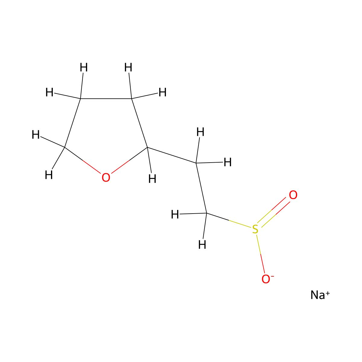 Sodium 2-(oxolan-2-YL)ethane-1-sulfinate molecular structure, CAS 1515478-46-2