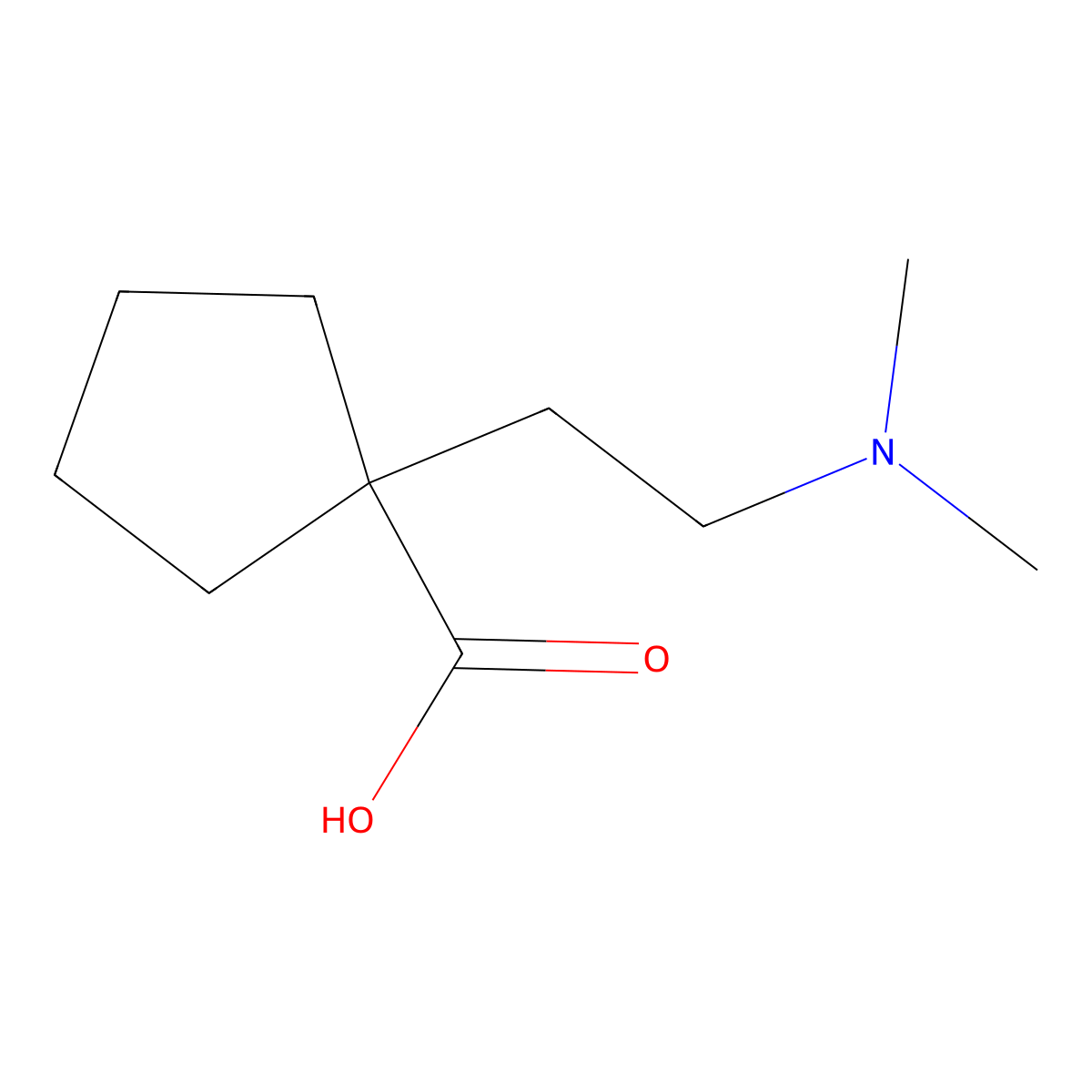 1-[2-(Dimethylamino)ethyl]cyclopentane-1-carboxylic acid molecular structure, CAS 1515480-19-9