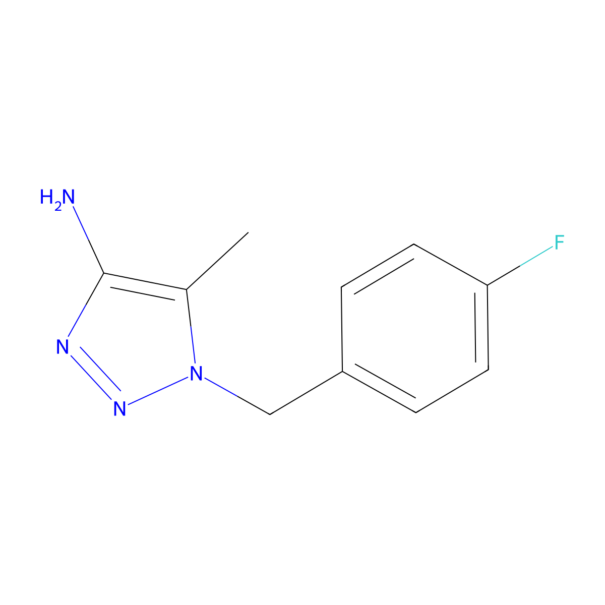 1-(4-Fluorobenzyl)-5-methyl-1H-1,2,3-triazol-4-amine molecular structure, CAS 1515487-24-7