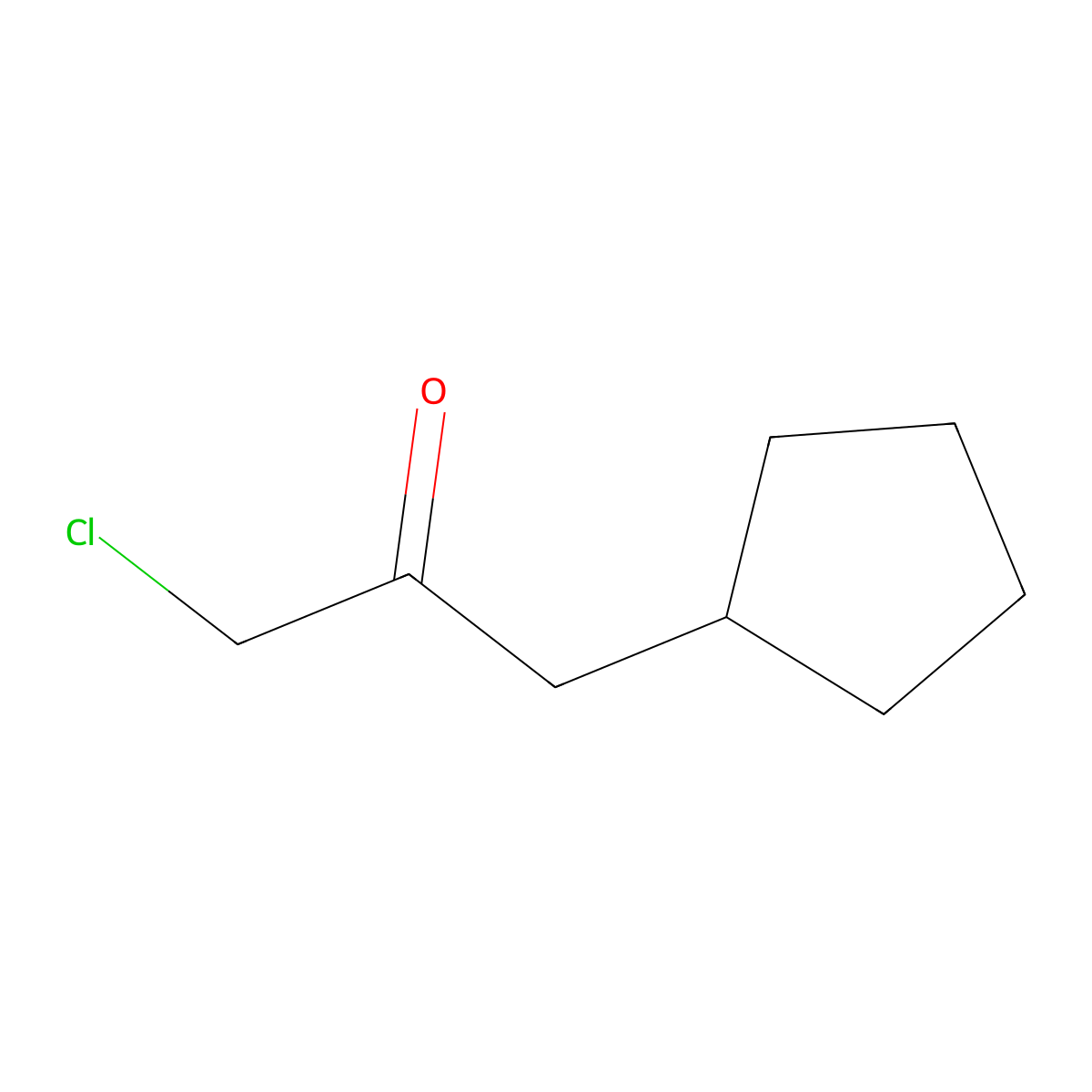 1-Chloro-3-cyclopentylpropan-2-one molecular structure, CAS 1515497-79-6
