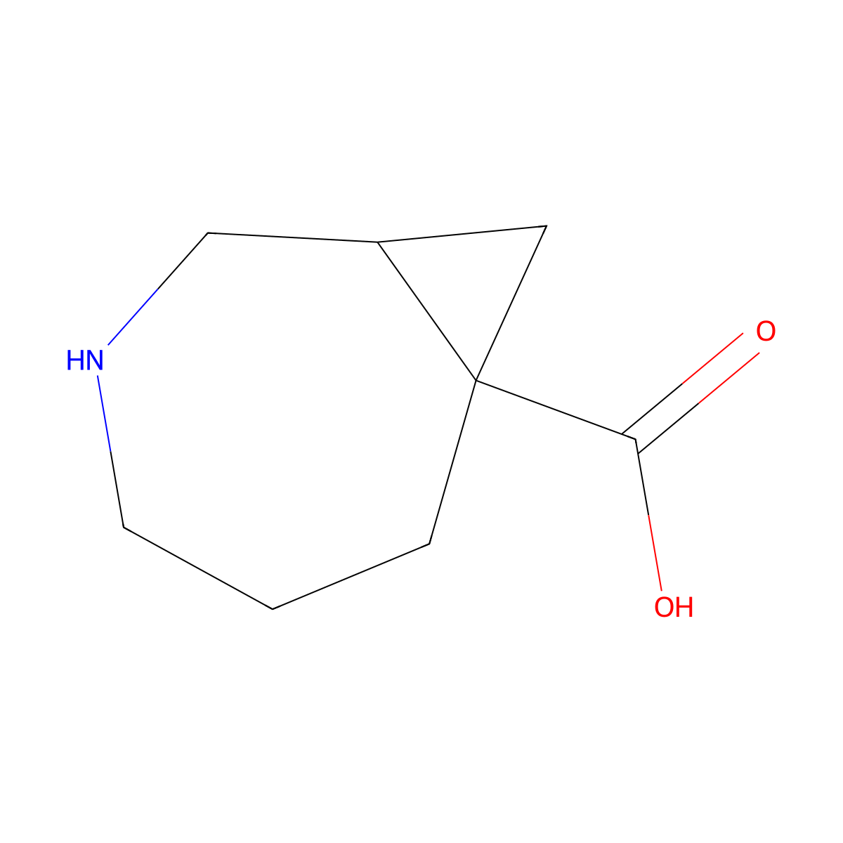 3-Azabicyclo[5.1.0]octane-7-carboxylic acid molecular structure, CAS 1515509-61-1