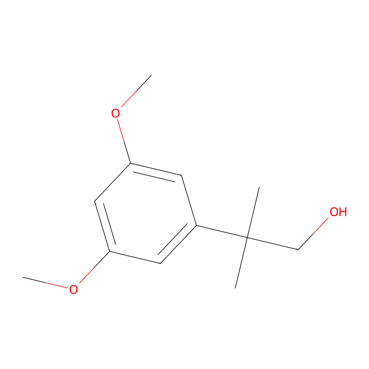 2-(3,5-Dimethoxyphenyl)-2-methylpropan-1-ol molecular structure, CAS 1515519-30-8