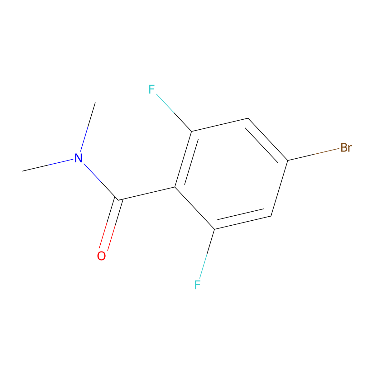4-Bromo-2,6-difluoro-N,N-dimethylbenzamide molecular structure, CAS 1515527-94-2