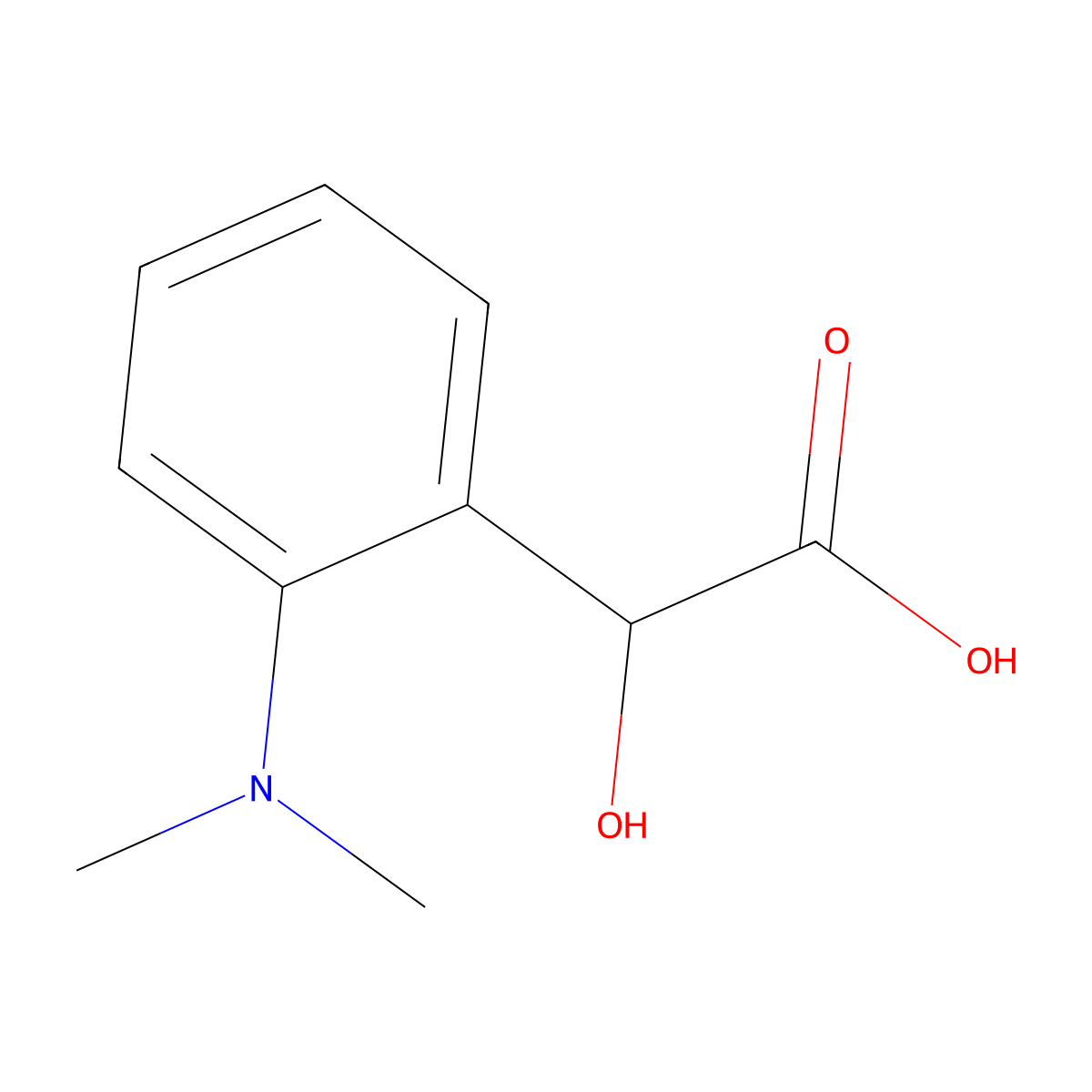2-[2-(Dimethylamino)phenyl]-2-hydroxyacetic acid molecular structure, CAS 1515532-52-1