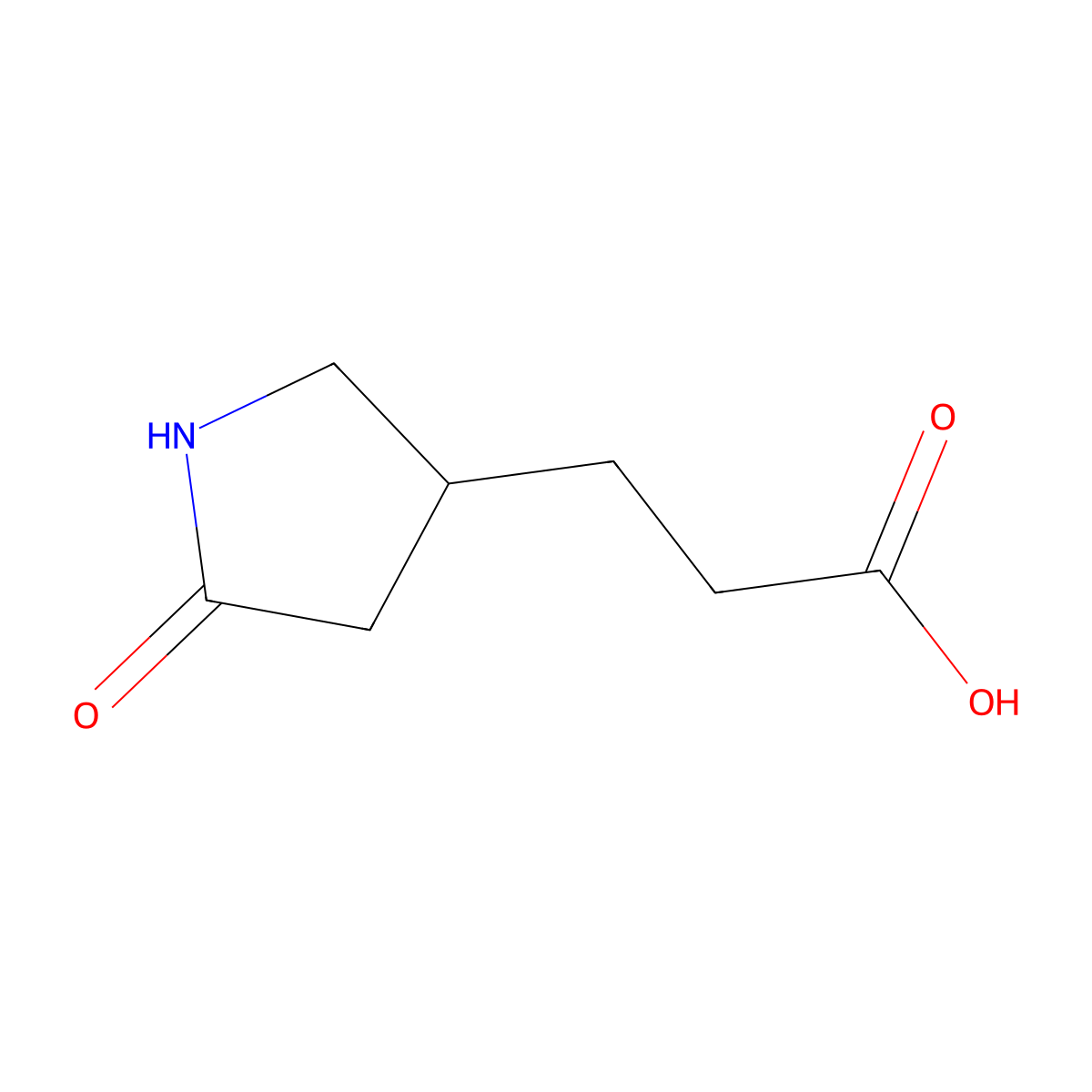 3-(5-Oxopyrrolidin-3-YL)propanoic acid molecular structure, CAS 1515532-90-7