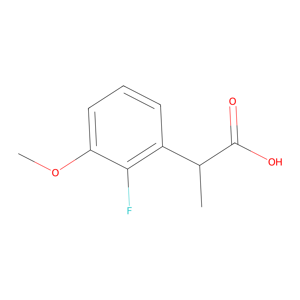 2-(2-Fluoro-3-methoxyphenyl)propanoic acid molecular structure, CAS 1515547-97-3