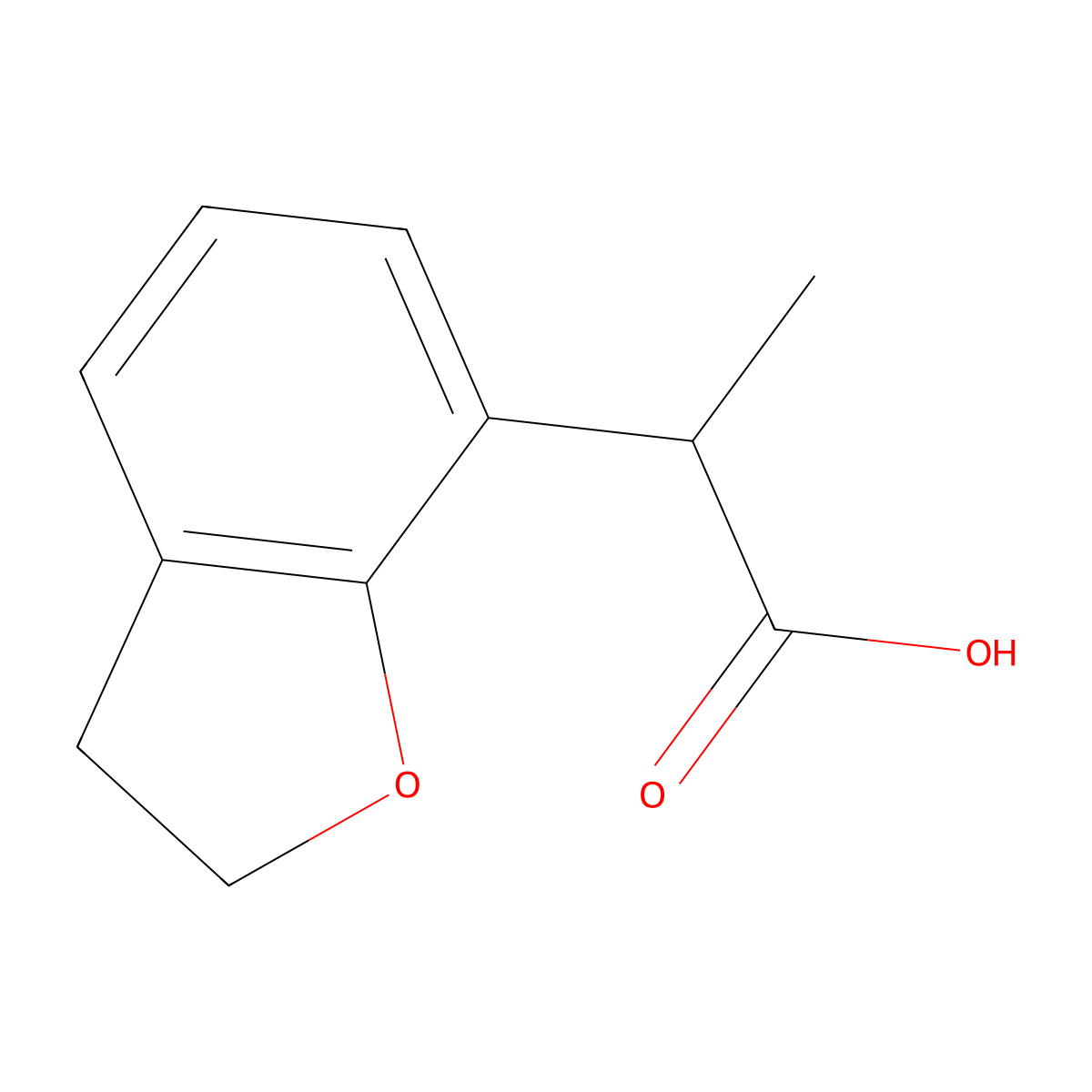 2-(2,3-Dihydro-1-benzofuran-7-yl)propanoic acid molecular structure, CAS 1515549-85-5