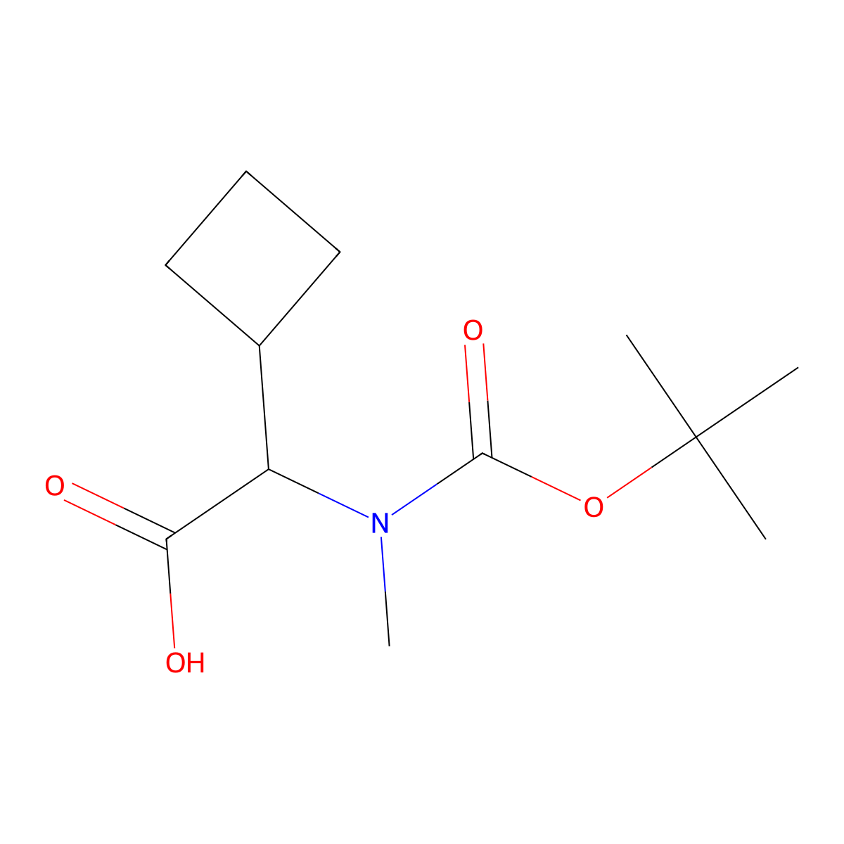a-[N-Boc-(methyl)amino]cyclobutaneacetic acid molecular structure, CAS 1515550-66-9