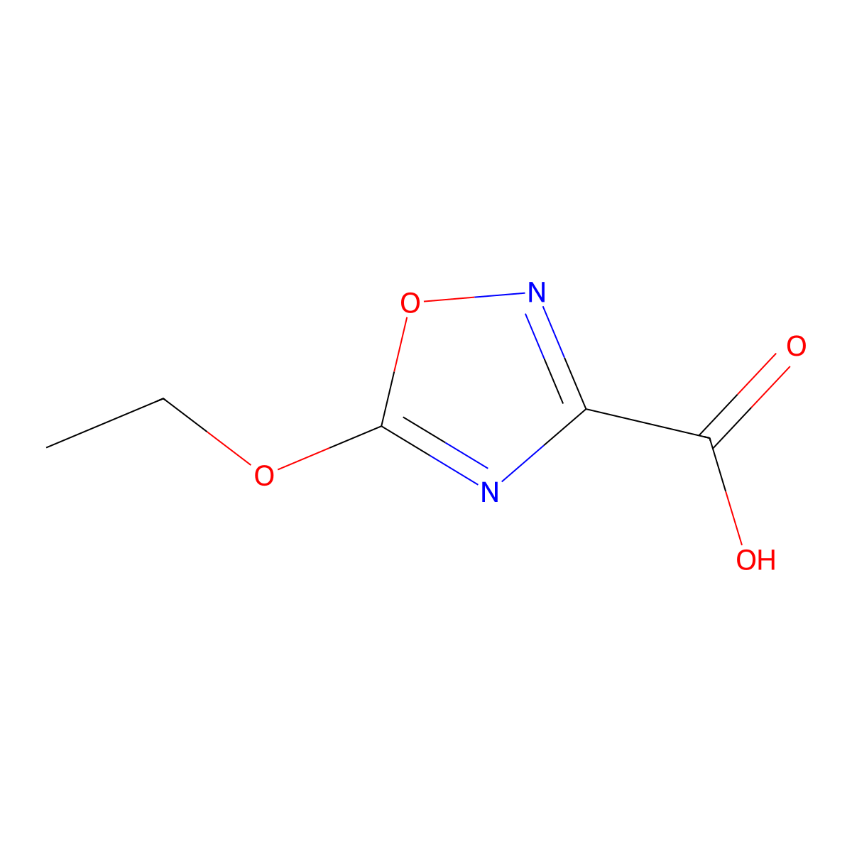 5-Ethoxy-1,2,4-oxadiazole-3-carboxylic acid molecular structure, CAS 1515557-32-0