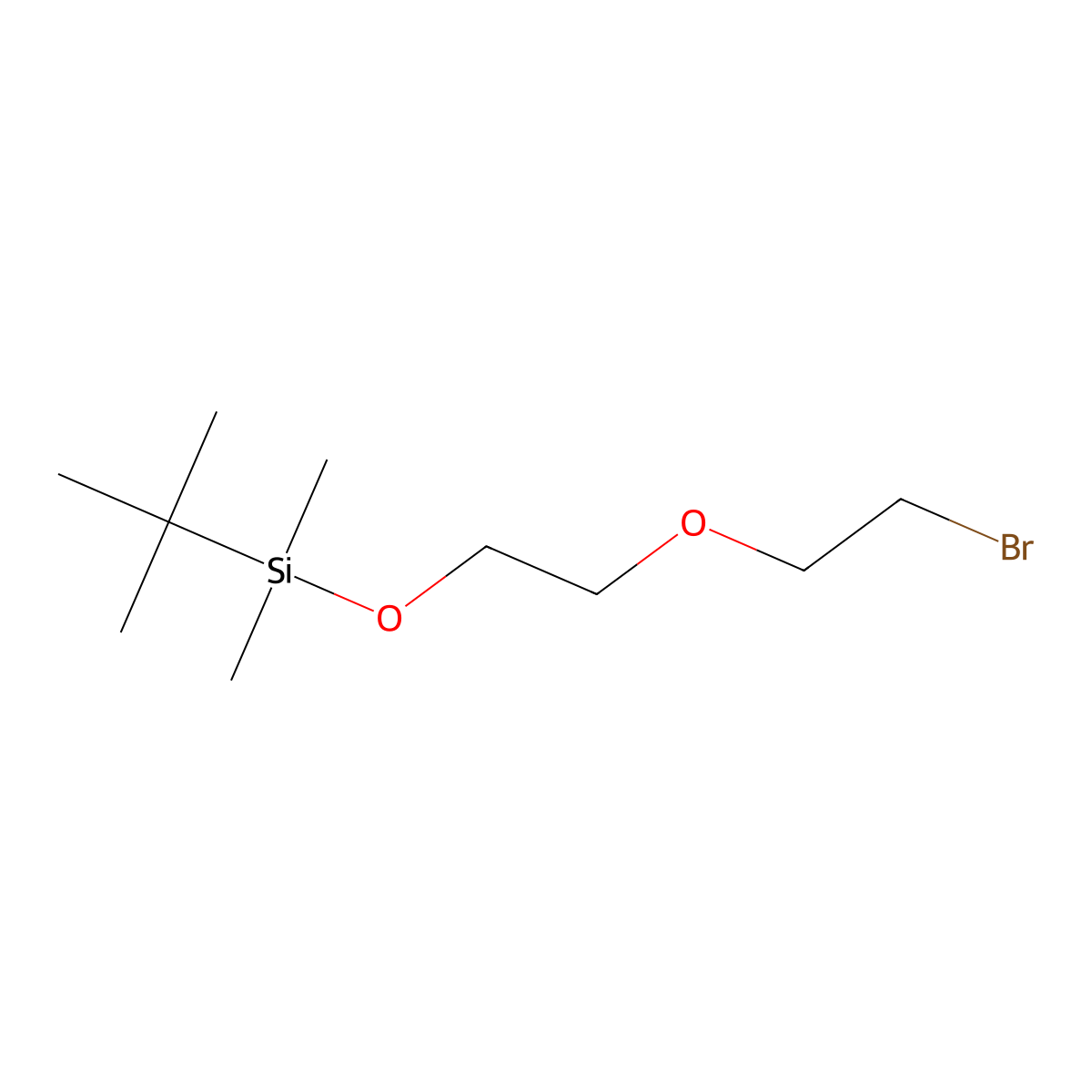 (2-(2-Bromoethoxy)ethoxy)(tert-butyl)dimethylsilane molecular structure, CAS 151556-43-3