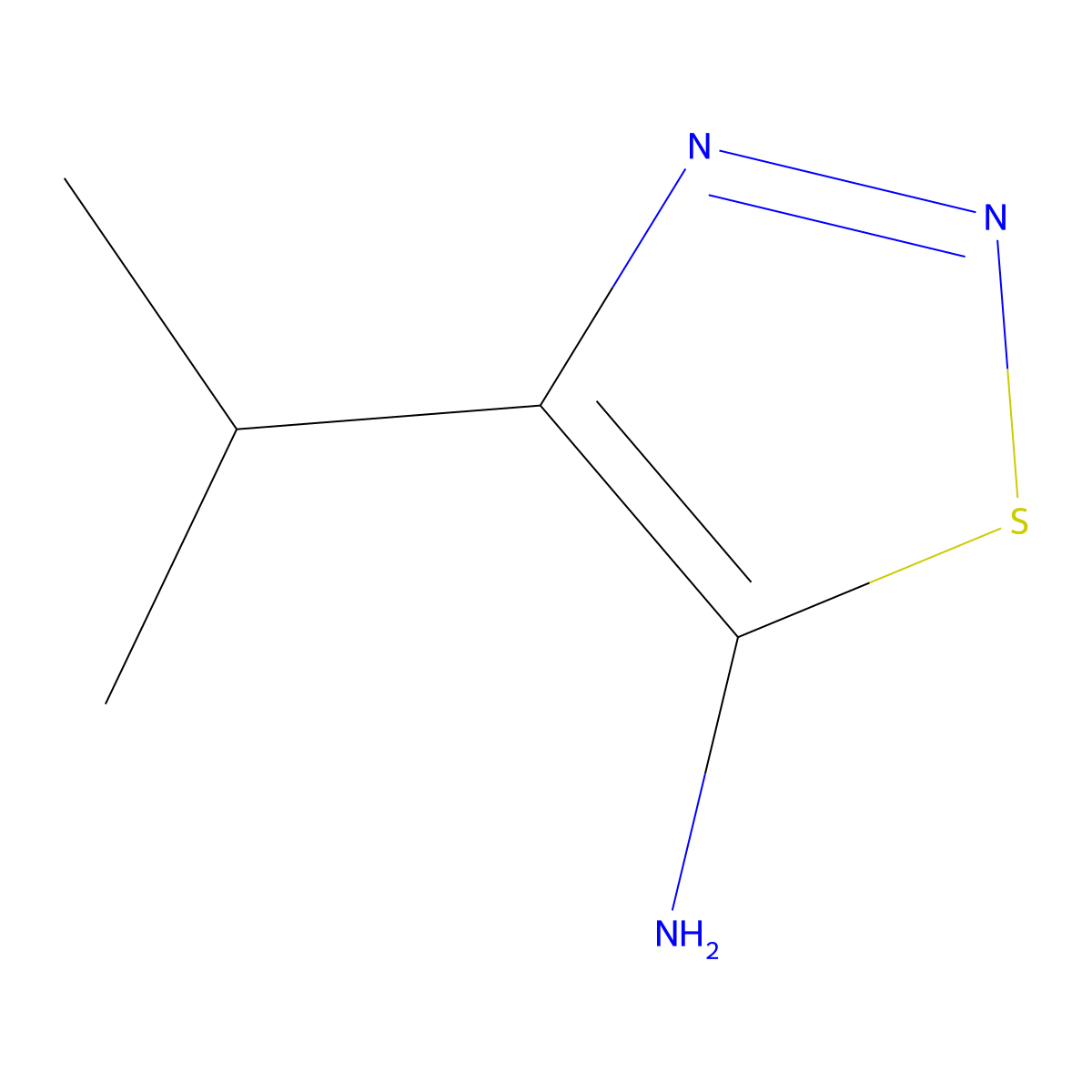 4-(Propan-2-yl)-1,2,3-thiadiazol-5-amine molecular structure, CAS 1515572-14-1