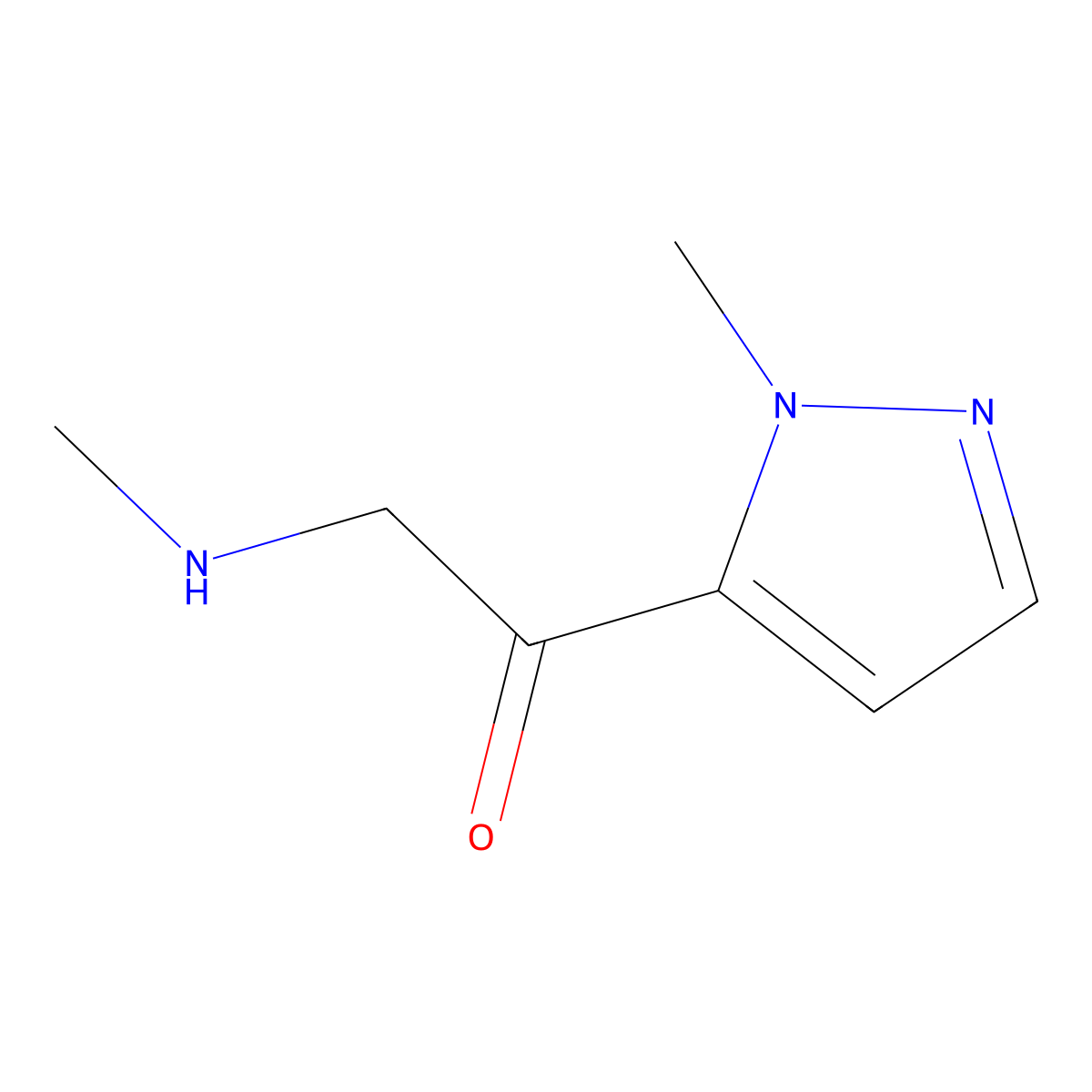 1-(1-Methyl-1H-pyrazol-5-yl)-2-(methylamino)ethan-1-one molecular structure, CAS 1515576-49-4