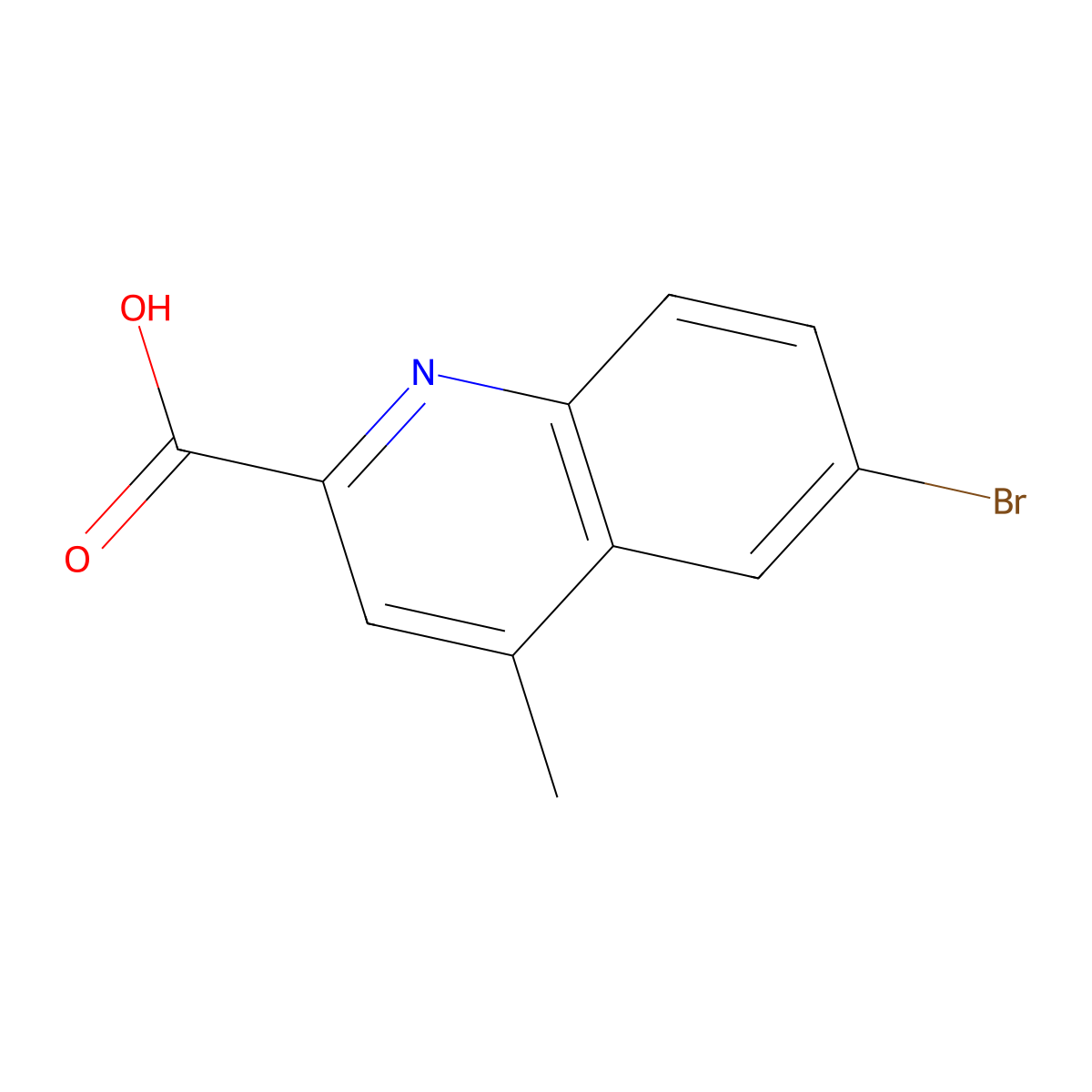 6-Bromo-4-methylquinoline-2-carboxylic acid molecular structure, CAS 1515590-01-8
