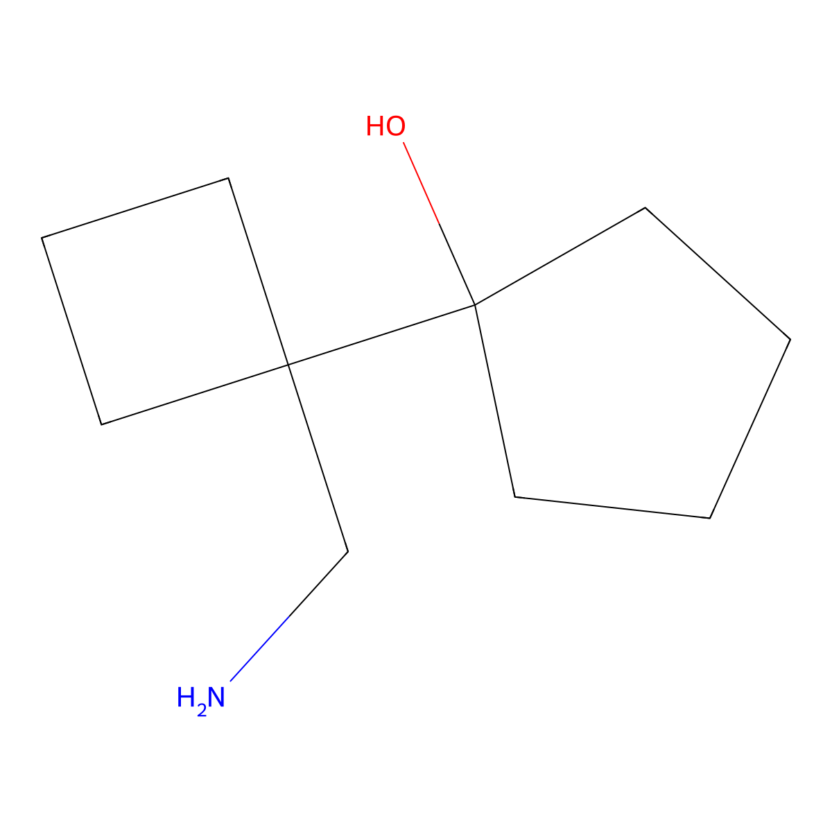 1-[1-(Aminomethyl)cyclobutyl]cyclopentan-1-OL molecular structure, CAS 1515601-42-9