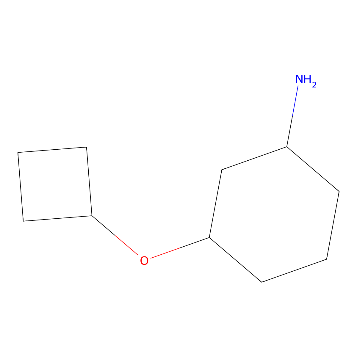 3-Cyclobutoxycyclohexan-1-amine molecular structure, CAS 1515601-88-3