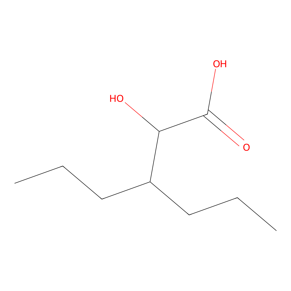 2-Hydroxy-3-propylhexanoic acid molecular structure, CAS 1515602-22-8